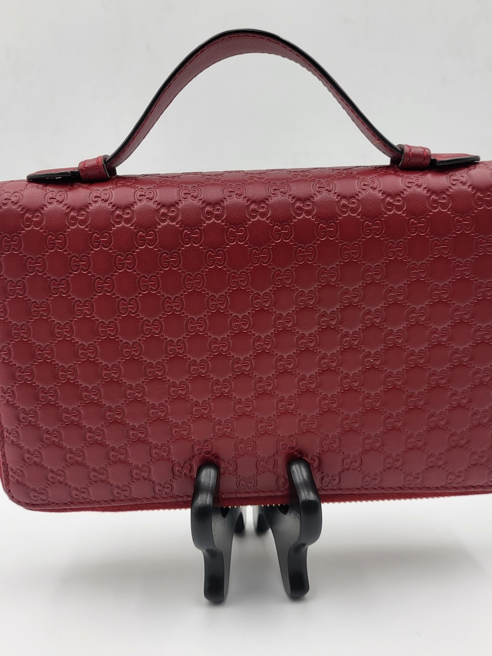 GUCCI Red Micro Guccissima Calfskin Leather Travel Wallet..Authentic... - Picture 3 of 16